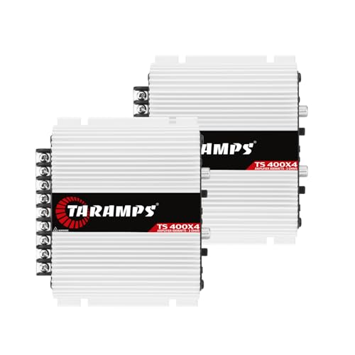 Taramp's Taramps x2 TS 400x4 with Automatic High Level Input 400 watts RMS 4 Channels Full Range Car Audio Amplifier RCA Input Class D 2 Bridged Channels Multichannel Amplifier System - Image 1