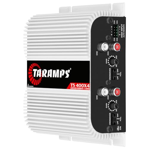 Taramp's Taramps x2 TS 400x4 with Automatic High Level Input 400 watts RMS 4 Channels Full Range Car Audio Amplifier RCA Input Class D 2 Bridged Channels Multichannel Amplifier System - Image 3