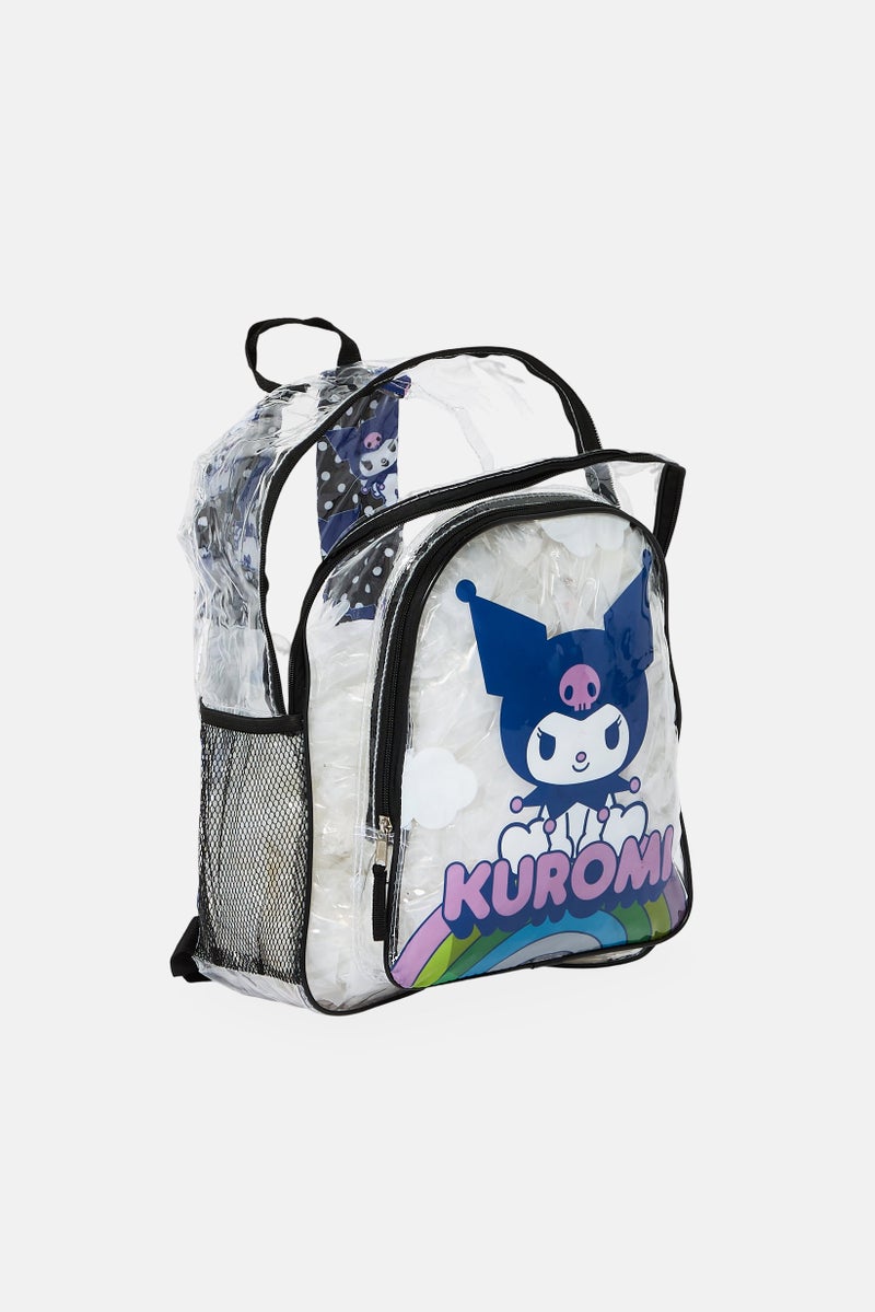 Sanrio حقيبة ظهر للأطفال الفتيات من كيرومي هالو كيتي، شفافة - Image 3