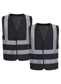 VINSTAR (Pack of 2) Reflective Safety Vest - High Visibility Breathable Day Night Warning Safety Jacket, Traffic Construction Safety Clothing, Vests for Men and Women  - Image 1