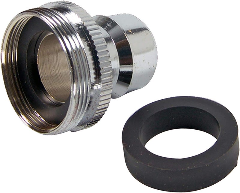 Dishwasher Faucet Adapter | Dishwasher Snap Adapter Connection | 15/16-27Male or 55/64-27Female | Chrome (36108E)