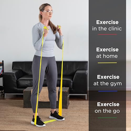 THERABAND Professional Resistance Band, Yellow Level 1 Light, 5 ft Exercise Band for Physical Therapy, Strength Training, Upper and Lower Body Workouts, Yoga and Pilates - Image 3