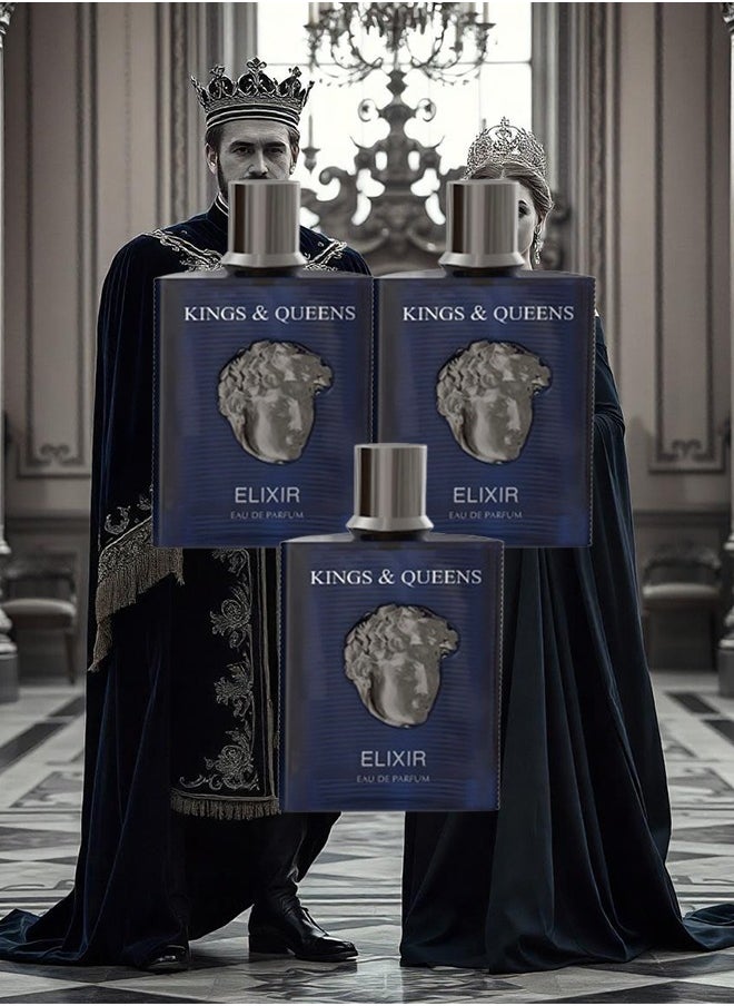 AMARAN 3 Pieces Kings And Queens Elixir Perfume For Unisex 100ml EDP  - Image 1