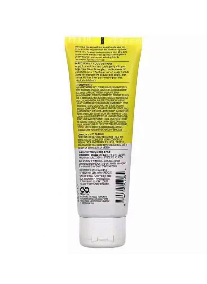 Acure Acure Brightening Facial Scrub | Exfoliating Face Scrub with Vitamin C & Sea Kelp | Paraben-Free, Vegan Pore Cleanser for Glowing Skin, Unclogs Pores & Reduces Dullness  - Image 2