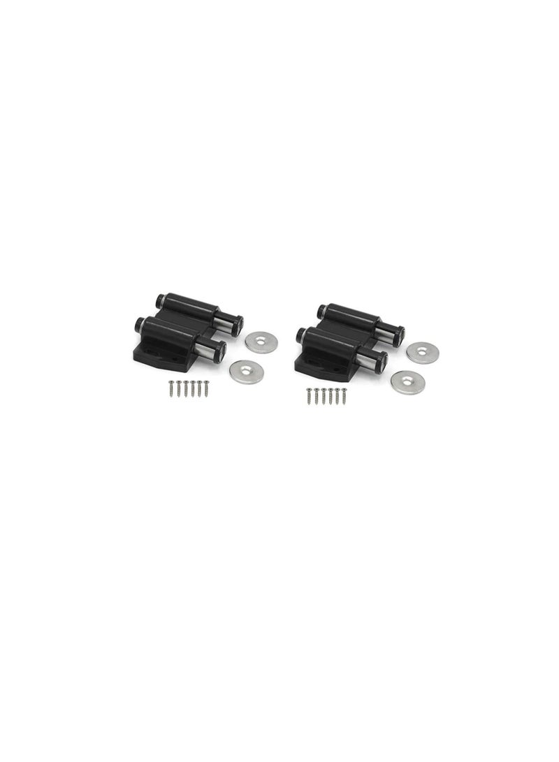 Magnetic Door Catcher Cabinet Closet Catches with SS Screws for Home Kitchen Bathroom Office Furniture (Double Black, Pack of 2) - Image 1