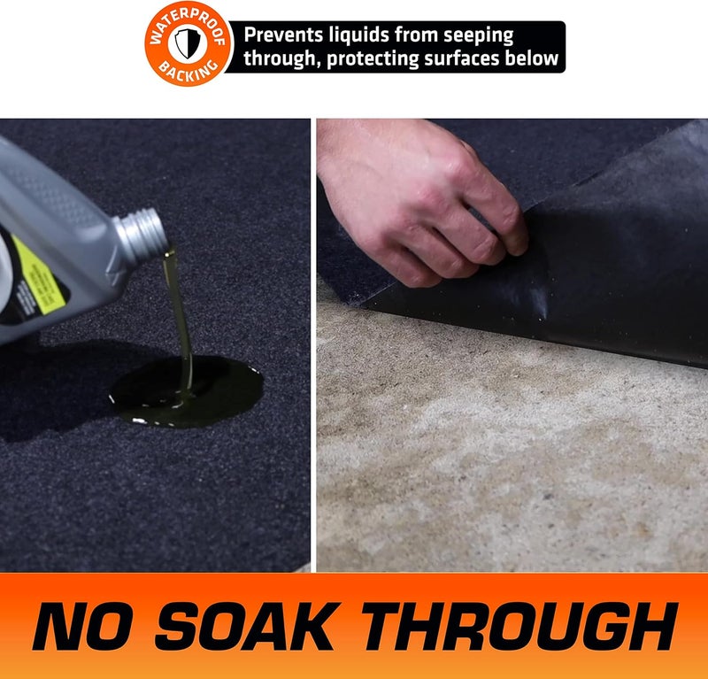 Dry Mate Armor All Premium Oil Spill Mat, Garage Floor Maintenance Mat (30" x 59"), Absorbent Oil Pad, Reusable, Washable, Durable, Waterproof Backing Contains Liquids, Protects Surface (USA Made) - Image 3