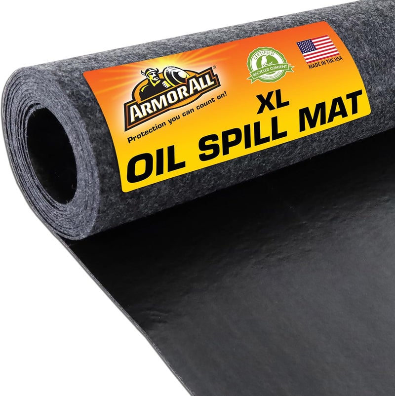 Dry Mate Armor All Premium Oil Spill Mat, Garage Floor Maintenance Mat (30" x 59"), Absorbent Oil Pad, Reusable, Washable, Durable, Waterproof Backing Contains Liquids, Protects Surface (USA Made) - Image 1
