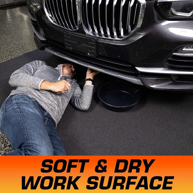 Dry Mate Armor All Premium Oil Spill Mat, Garage Floor Maintenance Mat (30" x 59"), Absorbent Oil Pad, Reusable, Washable, Durable, Waterproof Backing Contains Liquids, Protects Surface (USA Made) - Image 4
