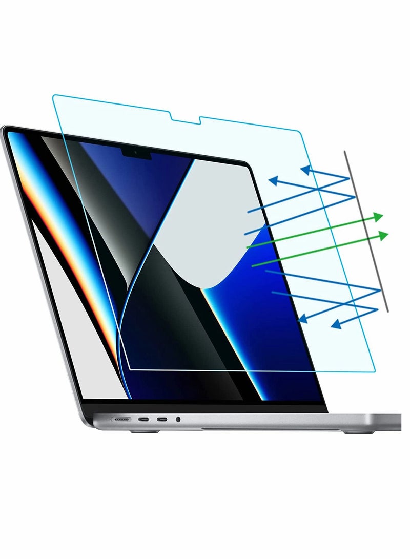 حماية شاشة مضادة للضوء الأزرق لجهاز MacBook Pro مقاس 16 بوصة 2021 M1 Pro M1 Max A2485 عبوة واحدة مضادة للضوء الأزرق ومضادة للتوهج لحماية شاشة الكمبيوتر المحمول - Image 1