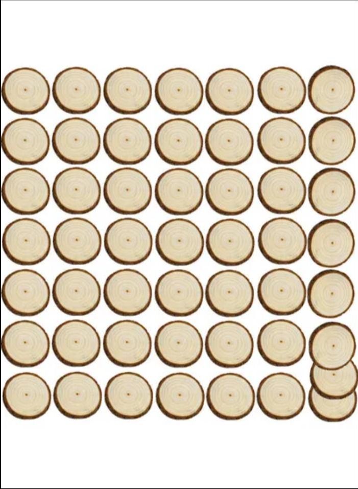 50PCS Wooden Original Ecology Unpeeled Cedarwood Round Chip Manual DIY Home Decoration Artware  - Image 2