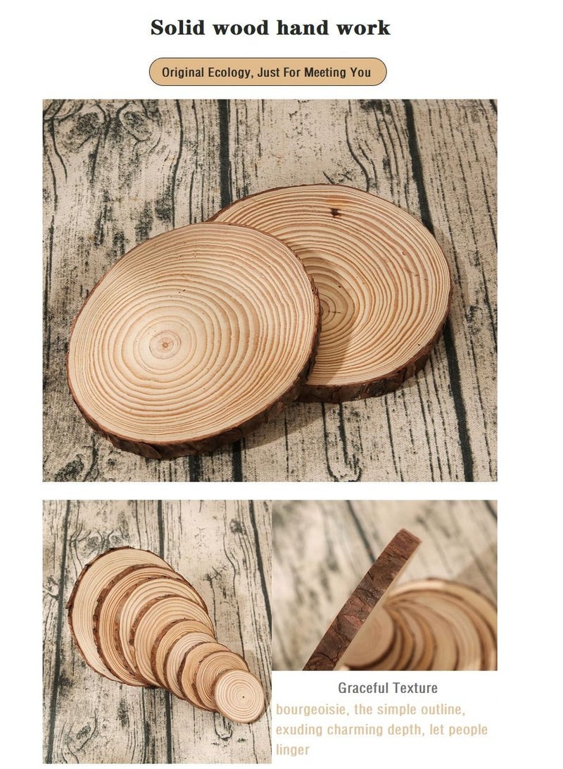 50PCS Wooden Original Ecology Unpeeled Cedarwood Round Chip Manual DIY Home Decoration Artware  - Image 5