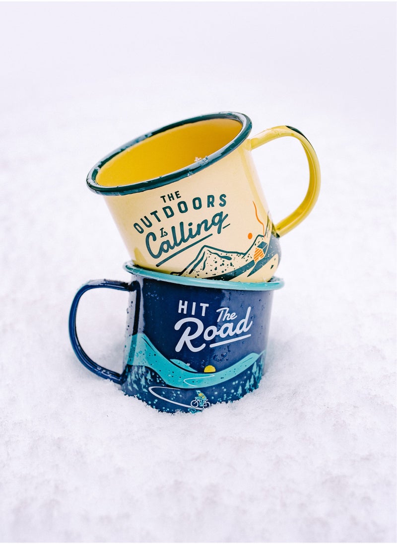 GENTLEMEN'S HARDWARE Enamel Mug - The Outdoors is Calling  - Image 2