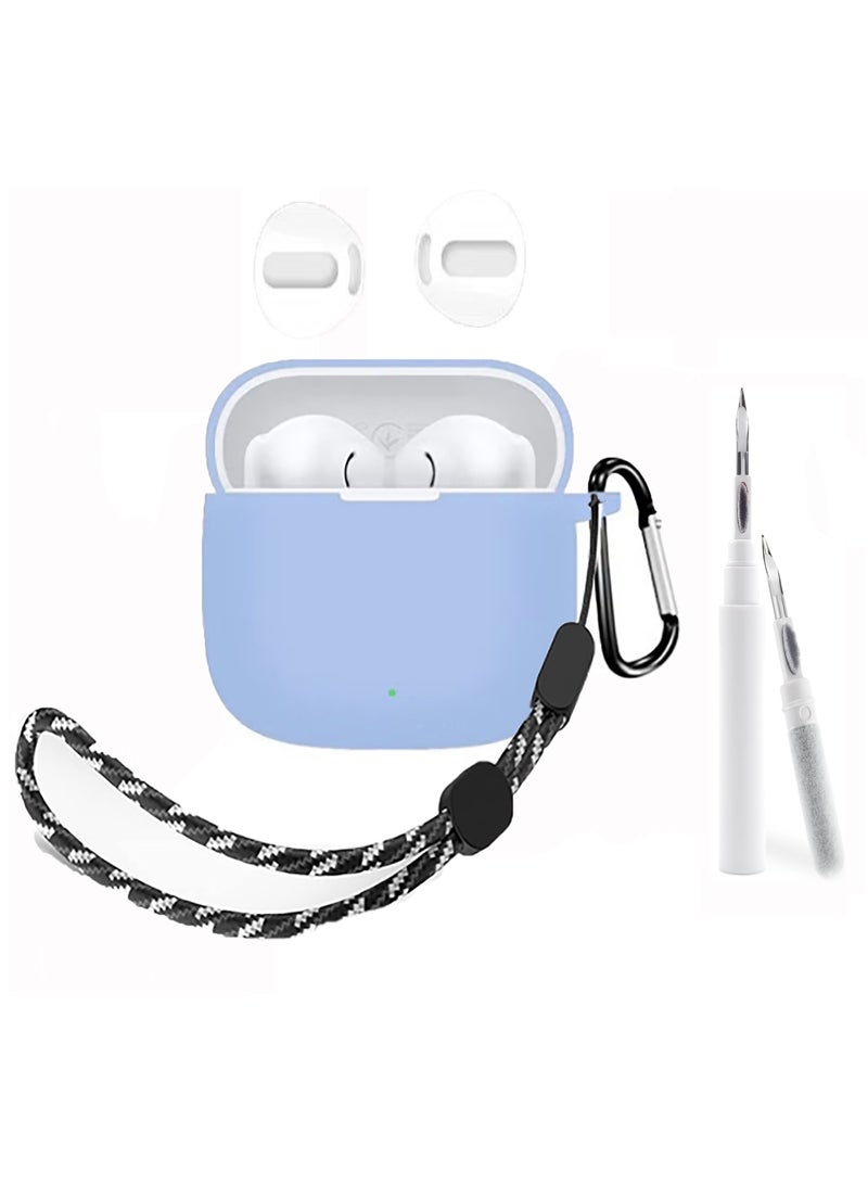Alyashmac Silicone Protective Case Cover for Huawei FreeBuds Se 3 with Cleaner Kit and  Ear Tips   (Sky Blue) - Image 1