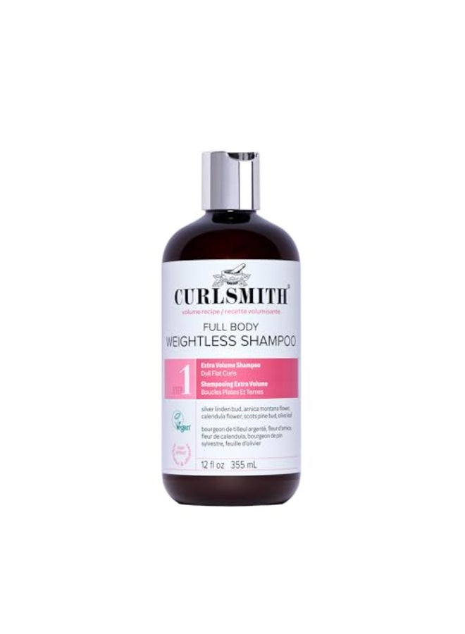 CURLSMITH Full Body Weightless Shampoo A Volumizing Shampoo for Curls Removes Buildup and Cleanses For All Curl Types Vegan Cruelty Free 12 oz - Image 1