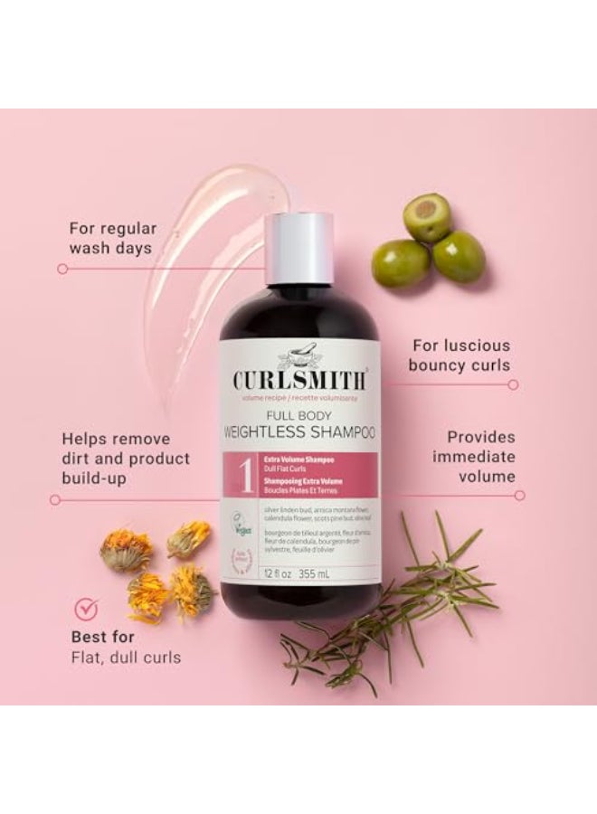CURLSMITH Full Body Weightless Shampoo A Volumizing Shampoo for Curls Removes Buildup and Cleanses For All Curl Types Vegan Cruelty Free 12 oz - Image 3