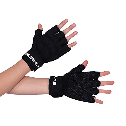 Burnlab Gym Gloves with Wrist Support (Black, Medium) - Image 4