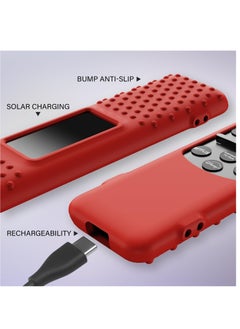 Excefore 2023 Samsung Smart TV Solar Remote, BN59-01432 BN59-01436B BN59-01392B TM2360E TM2360F Silicone Protective Cover With Lanyard, Red  - Image 4