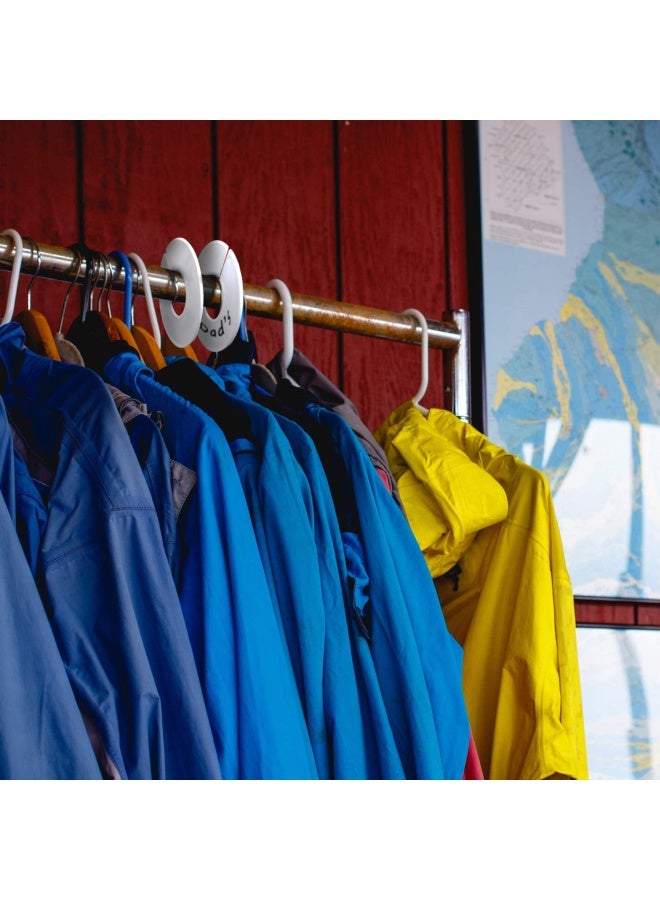 FindUWill 20 Pack Clothing Rack Size Dividers Wardrobe Round Hangers Label Closet Dividers with 1 Piece Marker Pen for Clothes OrganizationWhite Blank - Image 5