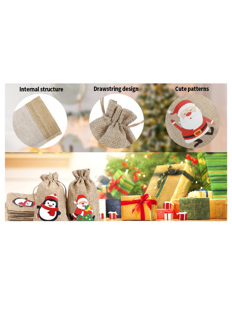 شركة ذي بي زي The BZ Company - (عبوة من 12) زينة شجرة عيد الميلاد - حقائب هدايا عيد الميلاد - زينة عيد الميلاد - هدايا عيد الميلاد المجيد القابلة لإعادة الاستخدام، أكياس الحلوى، حقيبة الأشياء الجيدة لحفلات عيد الميلاد، ديكور عيد الميلاد والعام الجديد - Image 4