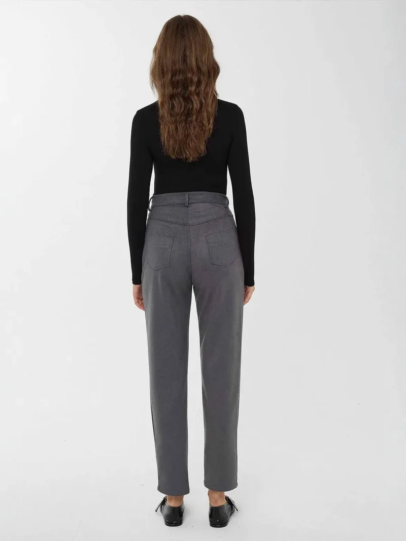 Hiccup Grey High Waist Pants for Women | Best Price UAE