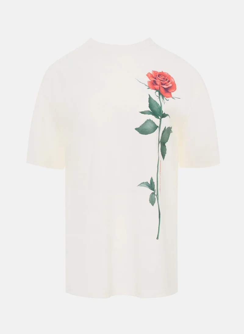 ليتشي تيشيرت فضفاض بطبعة كبيرة