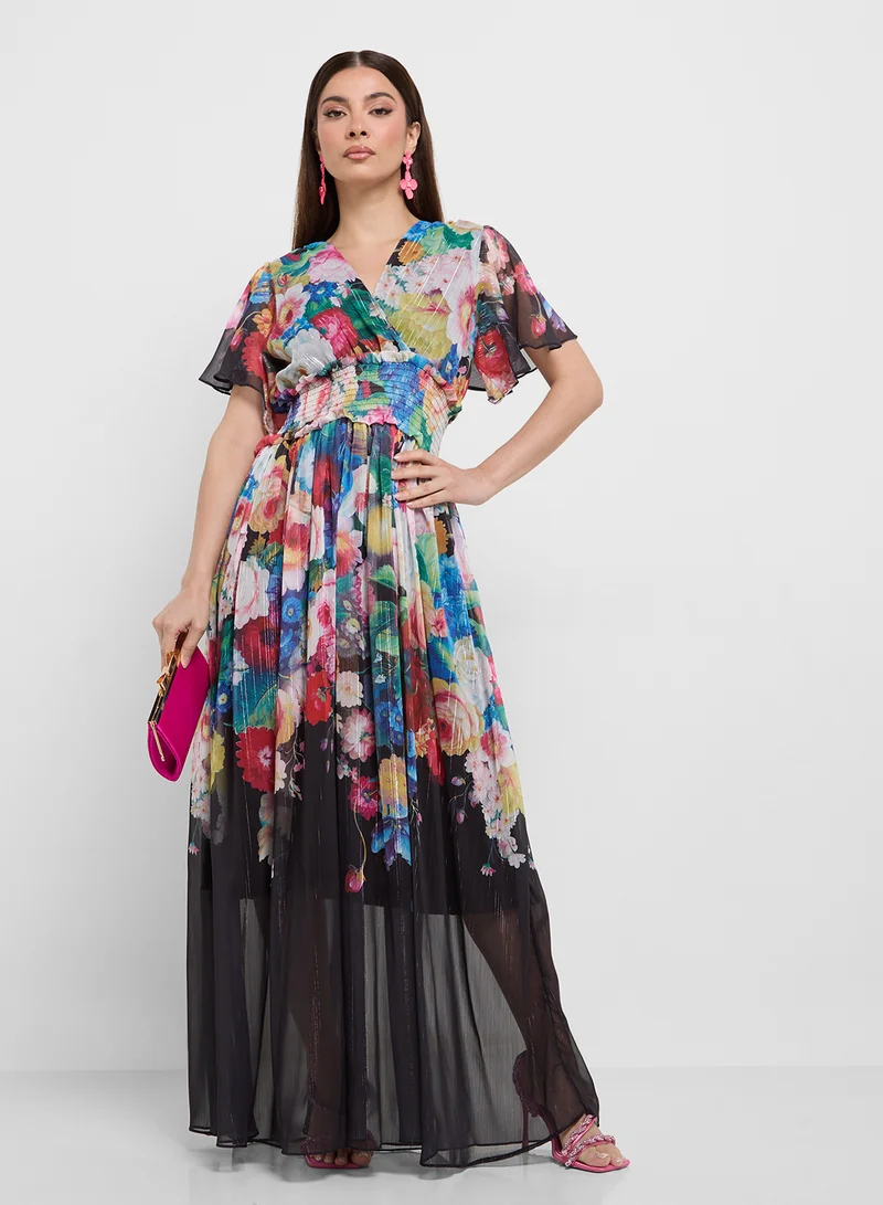 ELLA Floral Print Maxi Dress
