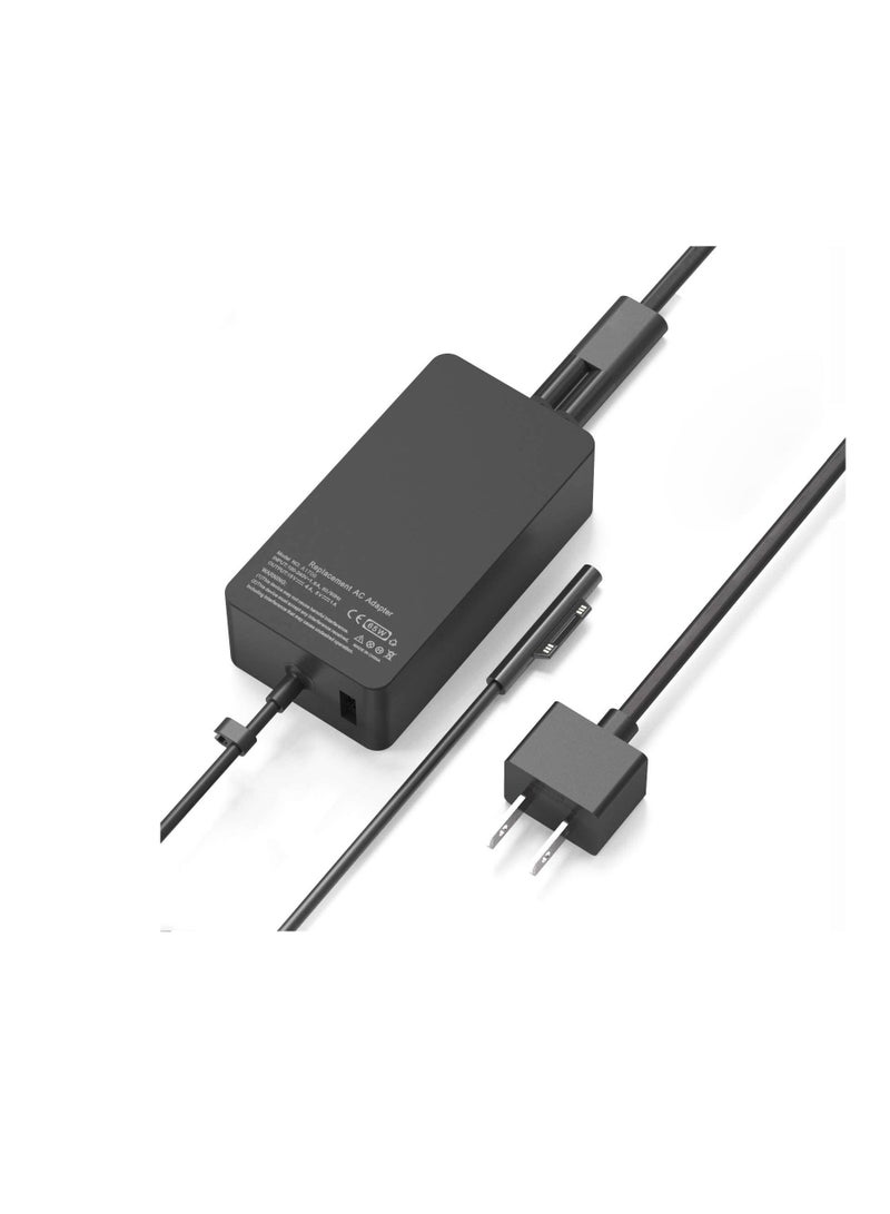 Terabyte 65W 15V 4A Surface Book AC Adapter Charger fit for Microsoft Model 1706 Tablet Power Supply Jack 6Ft Cord with USB - Image 2