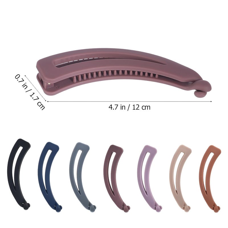 7 Pcs Banana Hair Clips Set Small Vintage Claw Clips Strong Hold Non-slip Ponytail Holder Hair Accessories for Women - Image 2