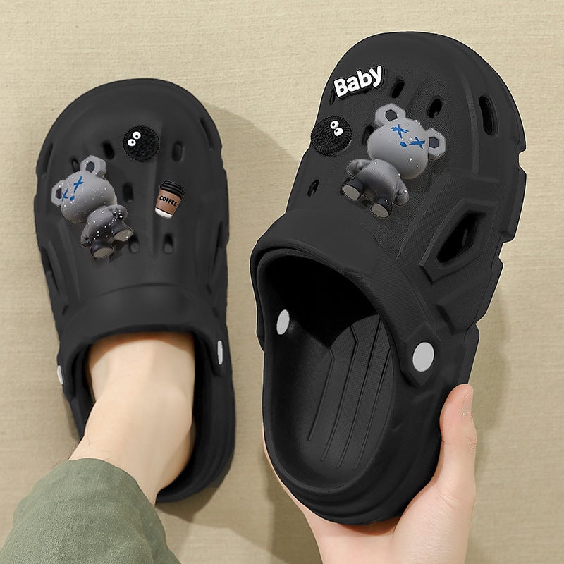 Cave Shoes Men's Summer Outer Wear Couple's Thick Sole Non-slip Indoor Household Beach Baotou Slippers Women's Summer Wholesale - Image 2