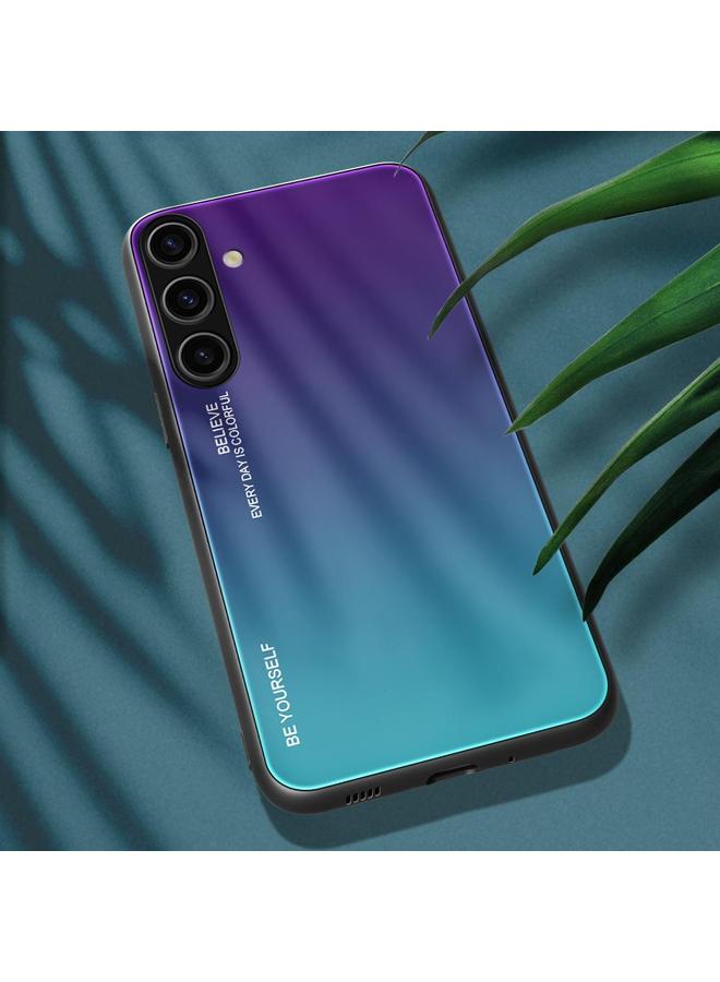 اس-توب جراب لهاتف Samsung Galaxy S25 5G، جراب هاتف زجاجي متدرج الألوان - Image 2