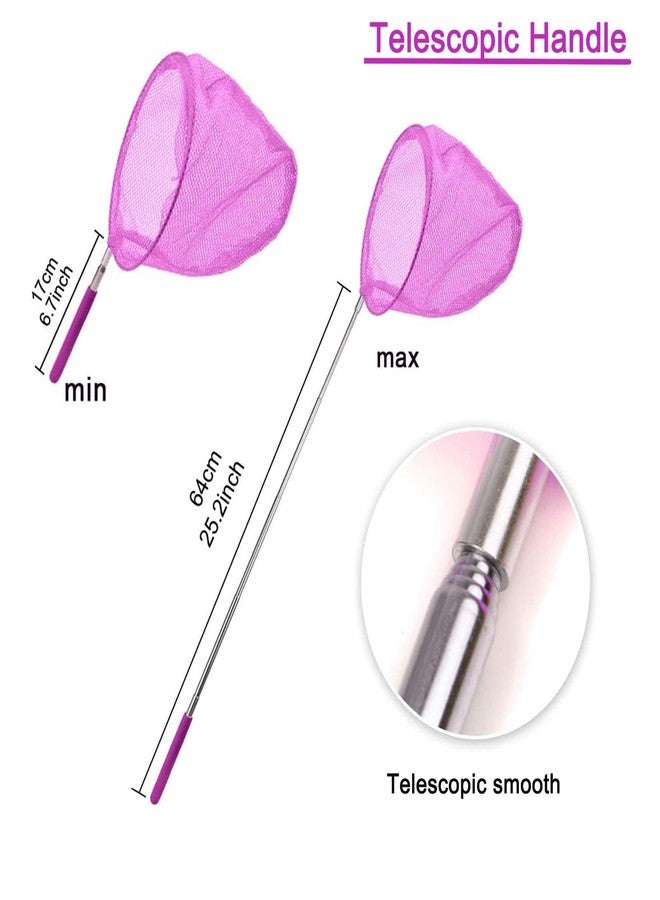 SEISSO Telescopic Butterfly Nets for Kids 3 Packs, Outdoor Explorer Catching Kits Including Catching Nets/Insect Mesh Cage/Tweezer,Great for Catching Insects Bugs Fishing, Extendable 34 inch - Image 3