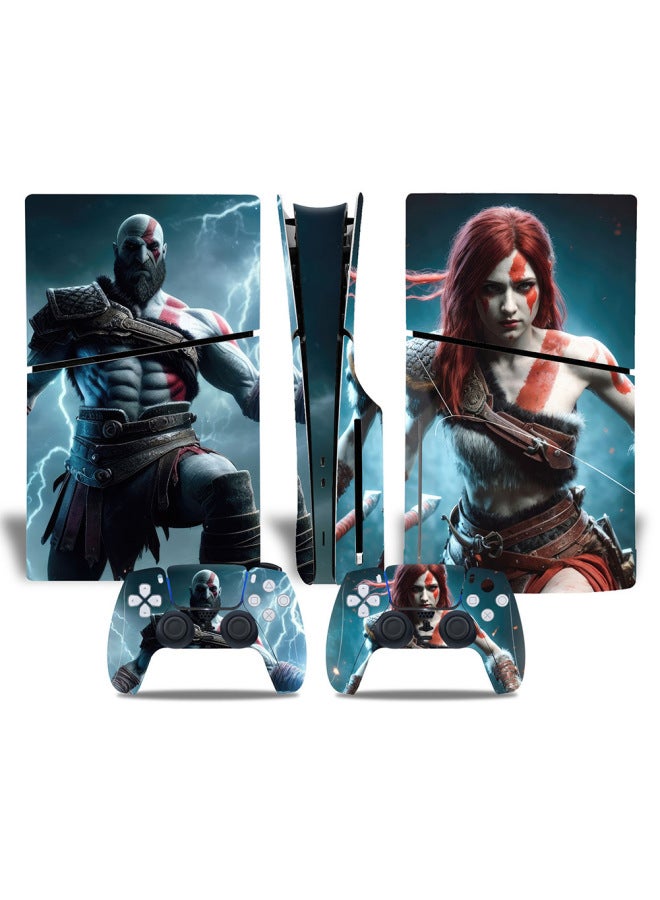 Straight Hair PS5slim Sticker PS5 Game Console PS5S Optical Drive Version Color Film P5SLIM Full Package Host Film-Color:XY-PS5SDisc-0226 - Image 4