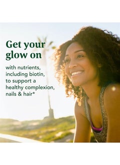 Skin, Nails and Hair 2 - For Women and Men with Biotin, Vitamins A, C, and Zinc, and Food and Herb Blend - Vegan - Made Without 9 Food Allergens - 90 Tabs (45 Servings)