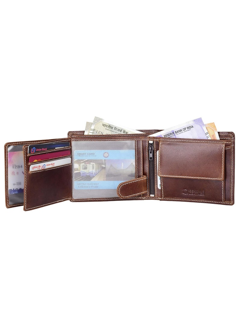URBANFOREST URBAN FOREST Dakota Caramel Brown Leather Wallet for Men - Image 3