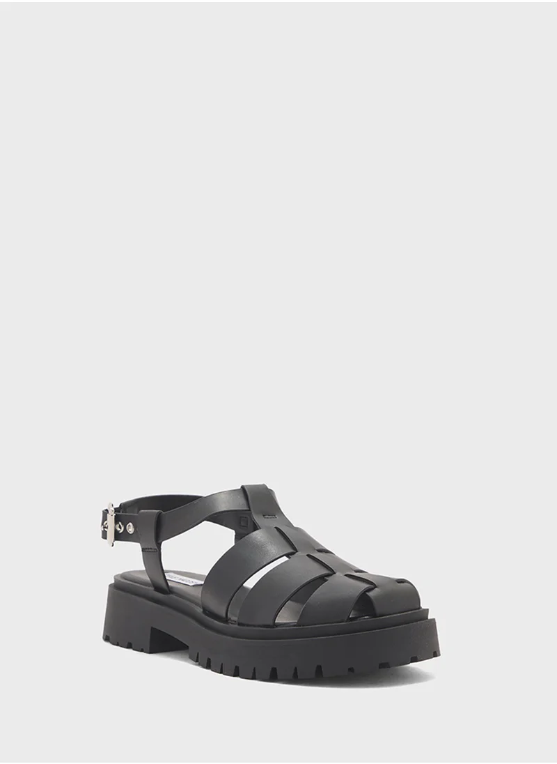 STEVE MADDEN Market Ankle Strap Flat Sandals