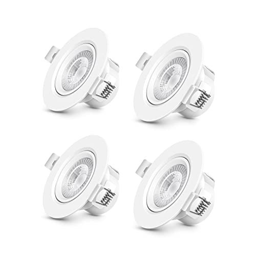 wipro Garnet 9W Round Led Wave Spotlight|Cob Spotlight for Ceiling|Neutral White Light (4000K)|Adjustable Design|Recessed Tiltable Downlighter for False Ceiling|Cutout-100Mm|Pack of 4 - Image 2