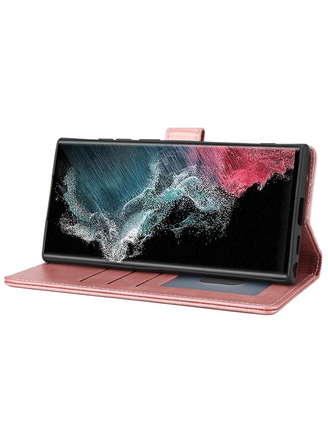 اس-توب جراب لهاتف Samsung Galaxy S22 Ultra 5G، جراب هاتف كلاسيكي من الجلد القابل للطي - Image 5