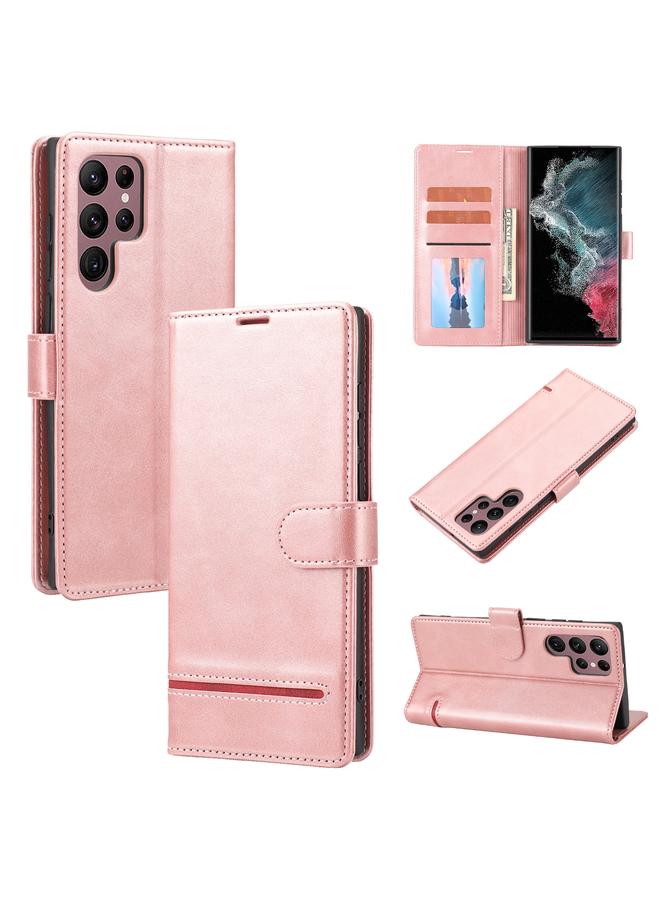 اس-توب جراب لهاتف Samsung Galaxy S22 Ultra 5G، جراب هاتف كلاسيكي من الجلد القابل للطي - Image 1