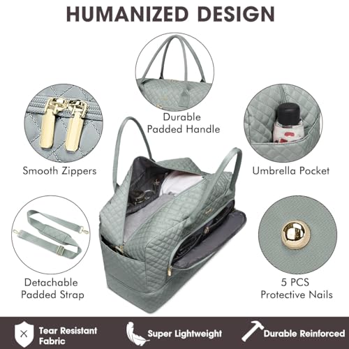 LUOCIP Travel Duffle Bag Weekender for Women - 38L Carry-On Overnight Personal Item Bag with Shoe Compartment & Wet Pocket Weekend Tote Bags with Toiletry Hospital Bags for Labor and Delivery - Image 3