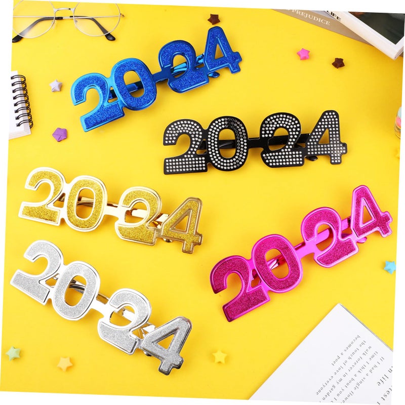 5Pcs Electroplating Party Eyeglasses Unique Patterns Scene Accessories - Image 3