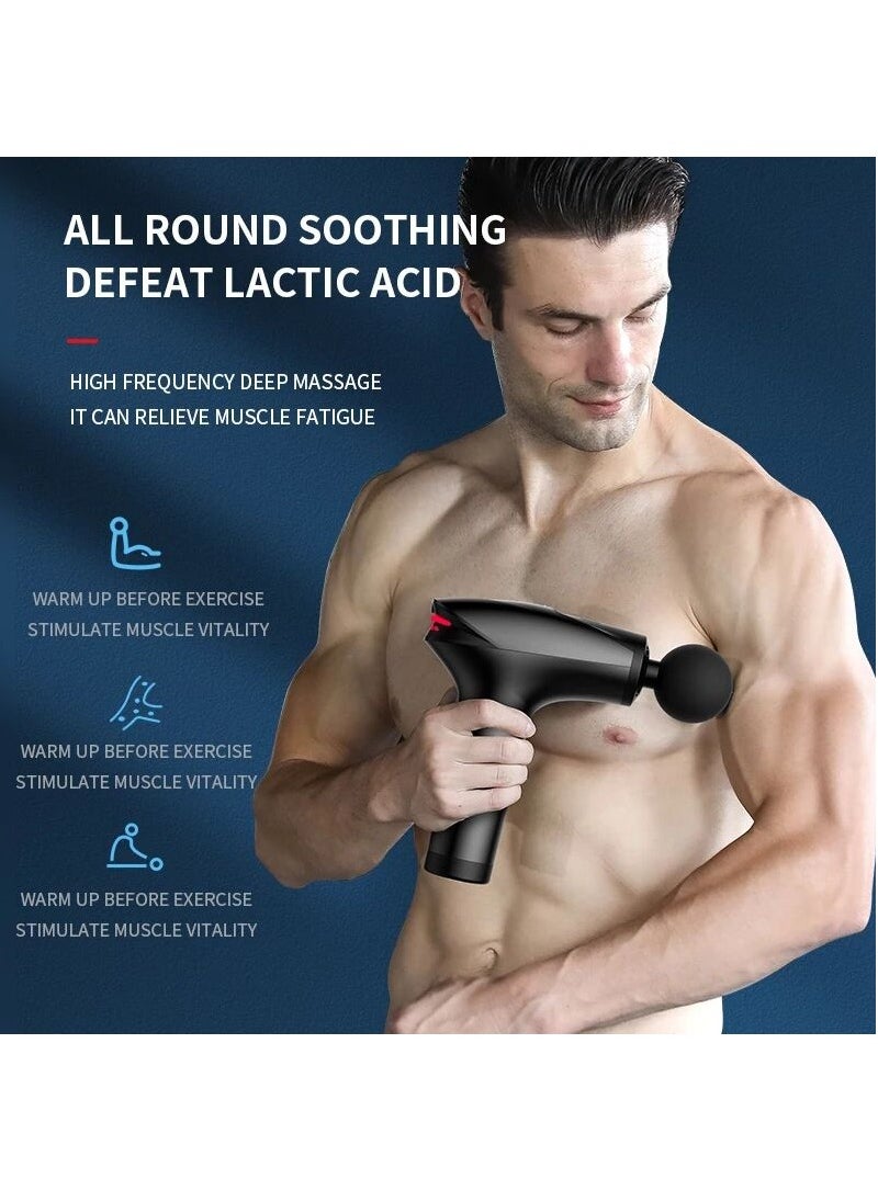 Generic - HB-005 Wireless Massager Vibrator for Back Pain Portable Massage Machine Therapy Muscle Massage Gun Fascial Gun Back Massager Gun Electric Massager Multi Function Body Massage Pain Relief - Image 1