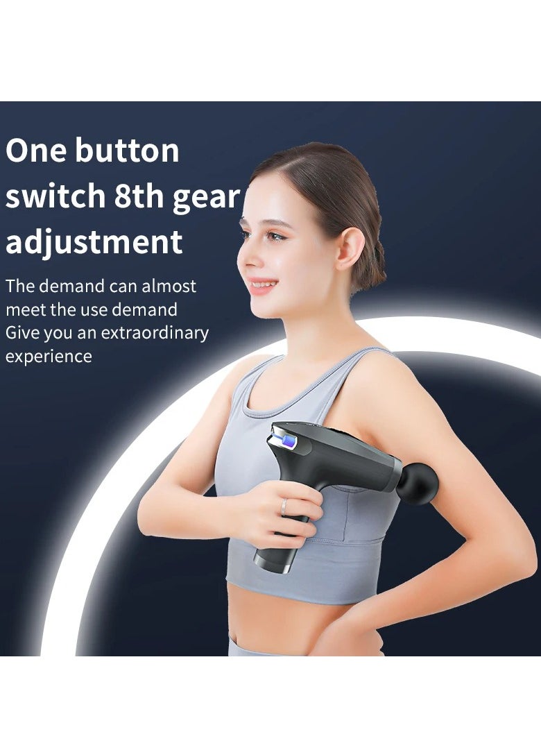 Generic - HB-005 Wireless Massager Vibrator for Back Pain Portable Massage Machine Therapy Muscle Massage Gun Fascial Gun Back Massager Gun Electric Massager Multi Function Body Massage Pain Relief - Image 1