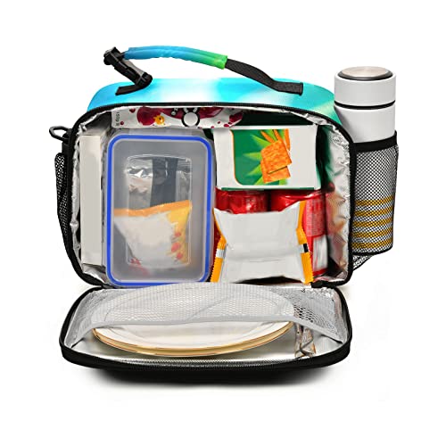 BOENLE Soccer Ball Water Lunch Box for Boys Girls Football Insulated Lunch Bag Kids Cooler Tote Shoulder Strap Reusable School Picnic Travel Office - Image 2