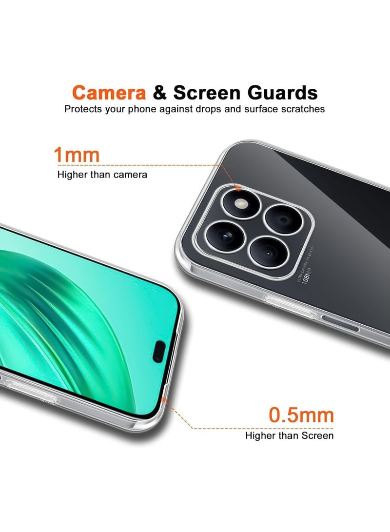 Case Compatible with Honor X7C,Cover Silicone Transparent TPU Gorilla Anti-shock Protector Camera  - Clear - Image 3