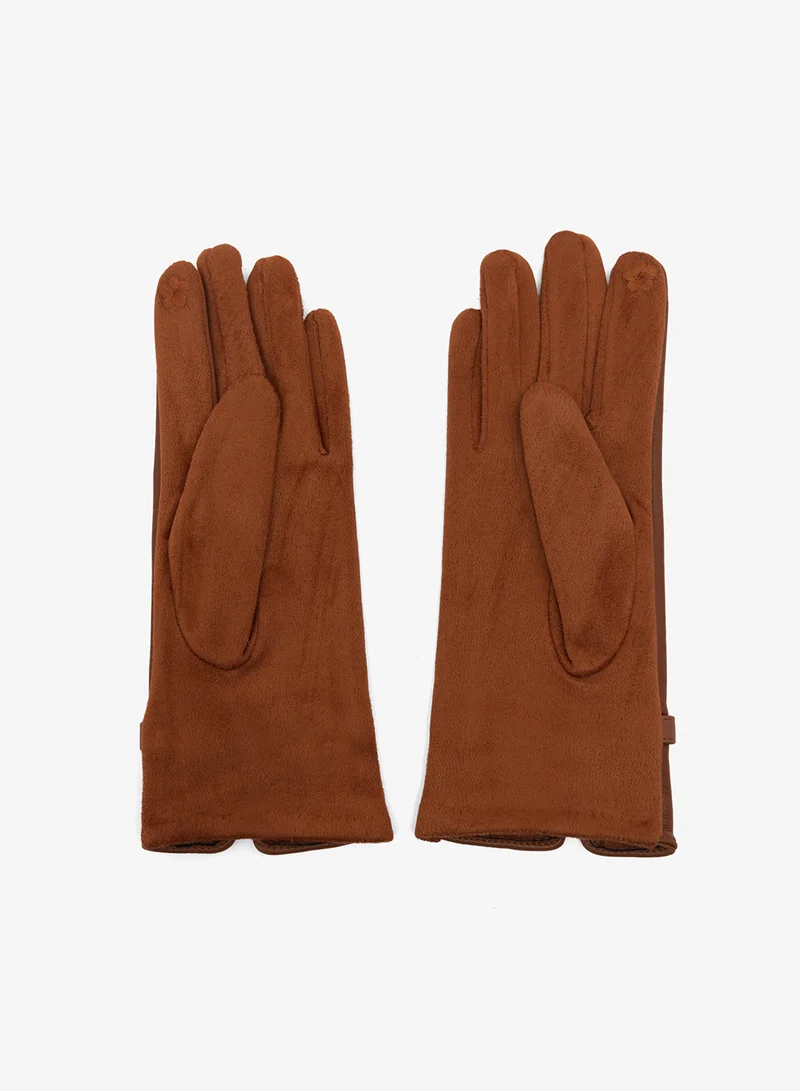 Ginger Faux Fur Mitten Gloves