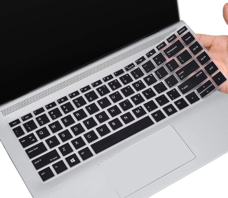 Saco Silicone Skin Keyboard Protector Cover Compatible for HP ProBook 440 445 G5 G6 G7 | HP ProBook 430 G5 | HP ProBook x360 440 G1 14 Inch Laptop - Transparent - Image 1