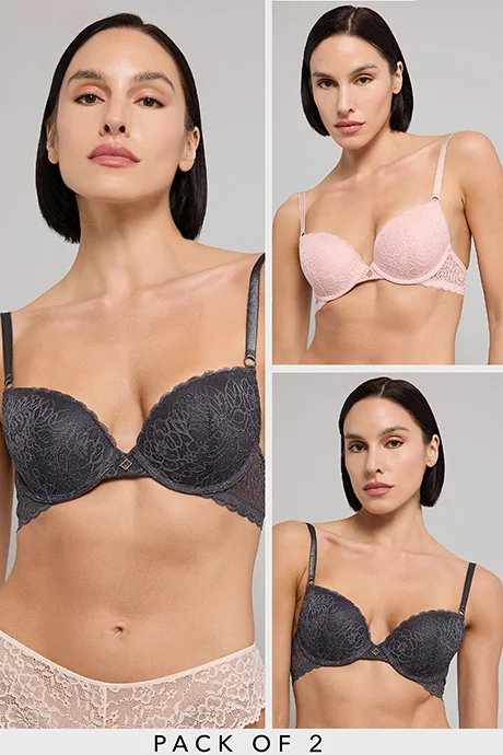أر أند بي 2 Pack Laced T-Shirt Bras