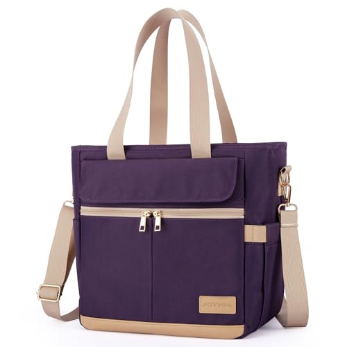 JOYHILL Lunch Bag for Woman, Leakproof Insulated Lunch Box with Shoulder Strap, Adult Reusable Lunch Cooler Tote Bags for Work Picnic Camping Beach (D-PURPLE) - Image 1