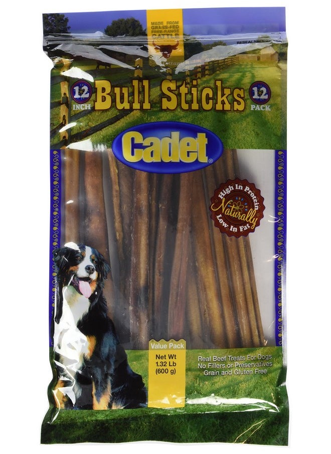 Cadet Gourmet Bull Sticks 12 Pack, 21 Oz (949145) 