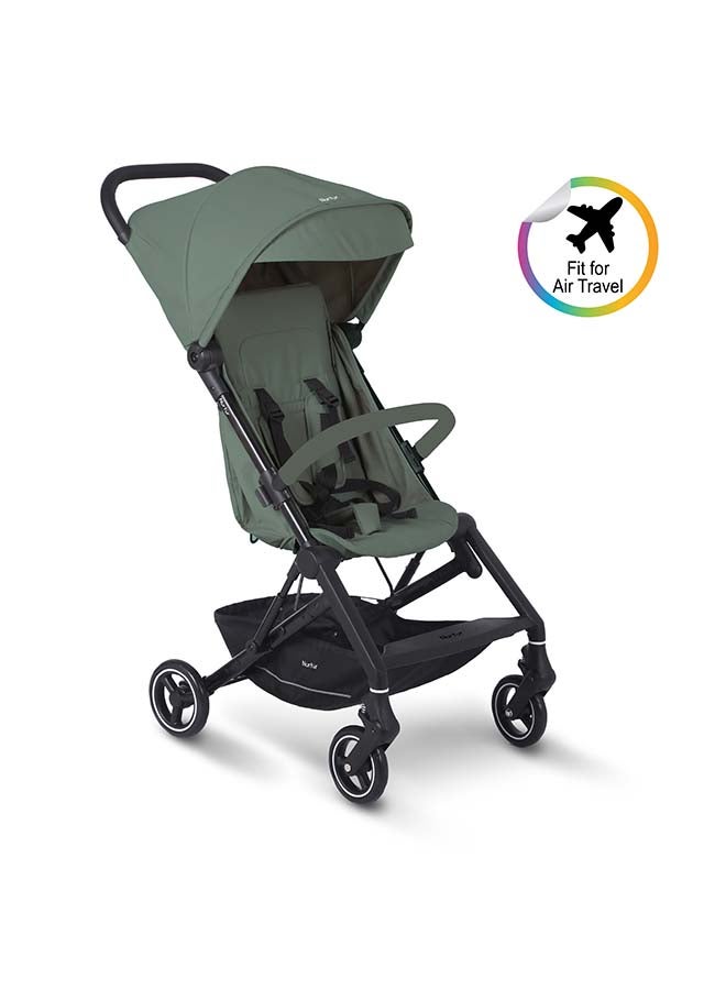 Nurtur Nurtur Pixel Baby/Kids Travel Cabin Stroller, Aluminium Alloy, leatherette details, 0 36 months, Storage Basket, Detachable Bumper, 5 Point Safety Harness, Compact Foldable Design, Sand  - Image 1